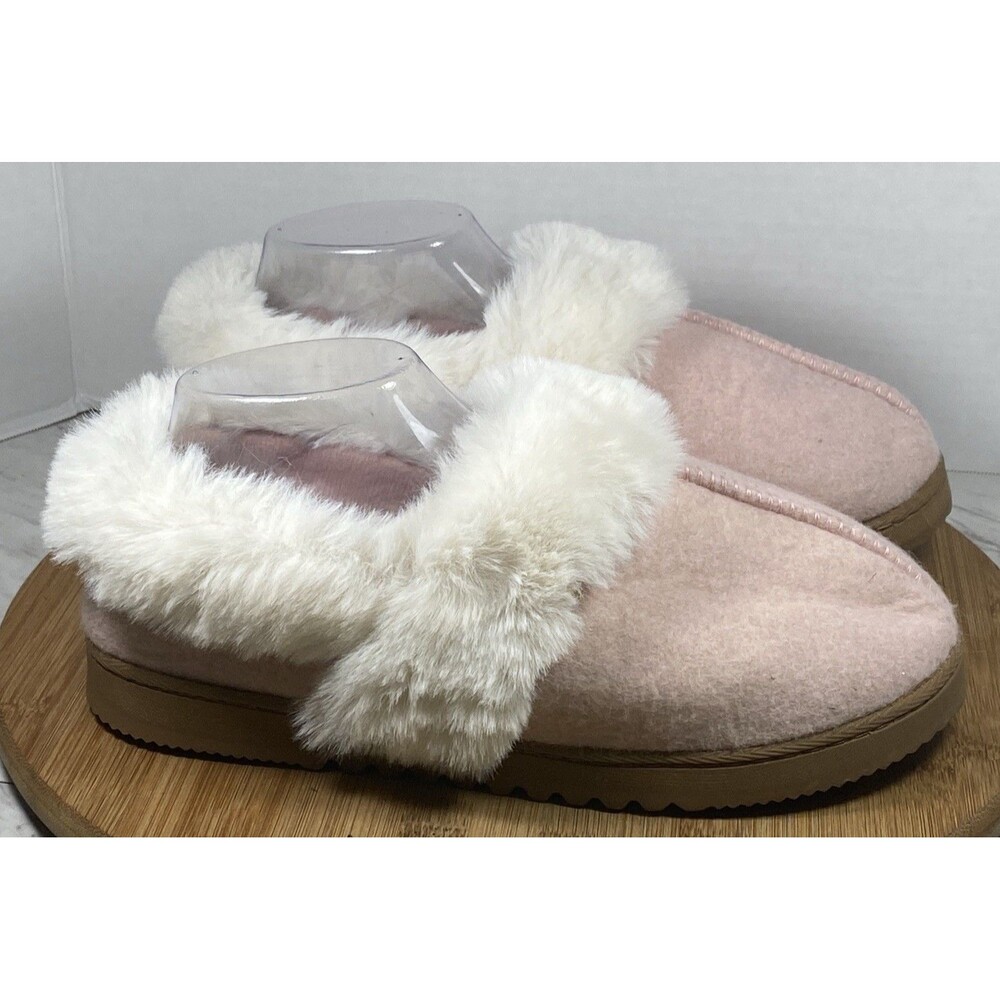dluxe by Dearfoams June Felted Closed Back Slippers – Mauve, Women’s Large 9-10 - Picture 2 of 7